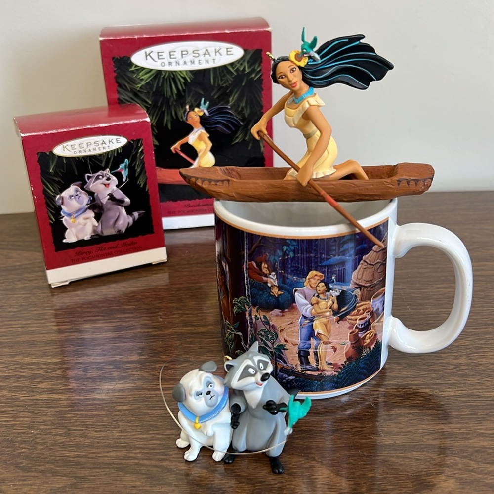 Keepsake Disney Pocahontas Ornament and Disney Mug Set
